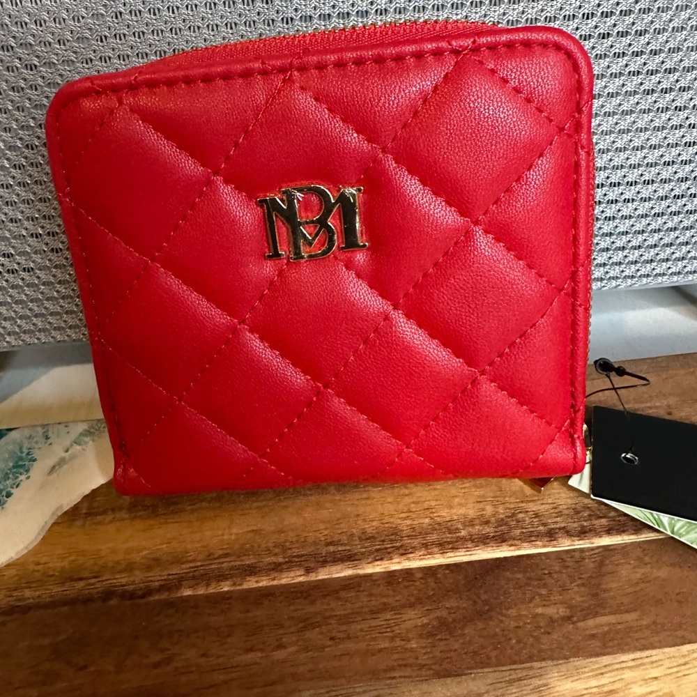 Jewel Badgley Mischka Red Quilted Wallet